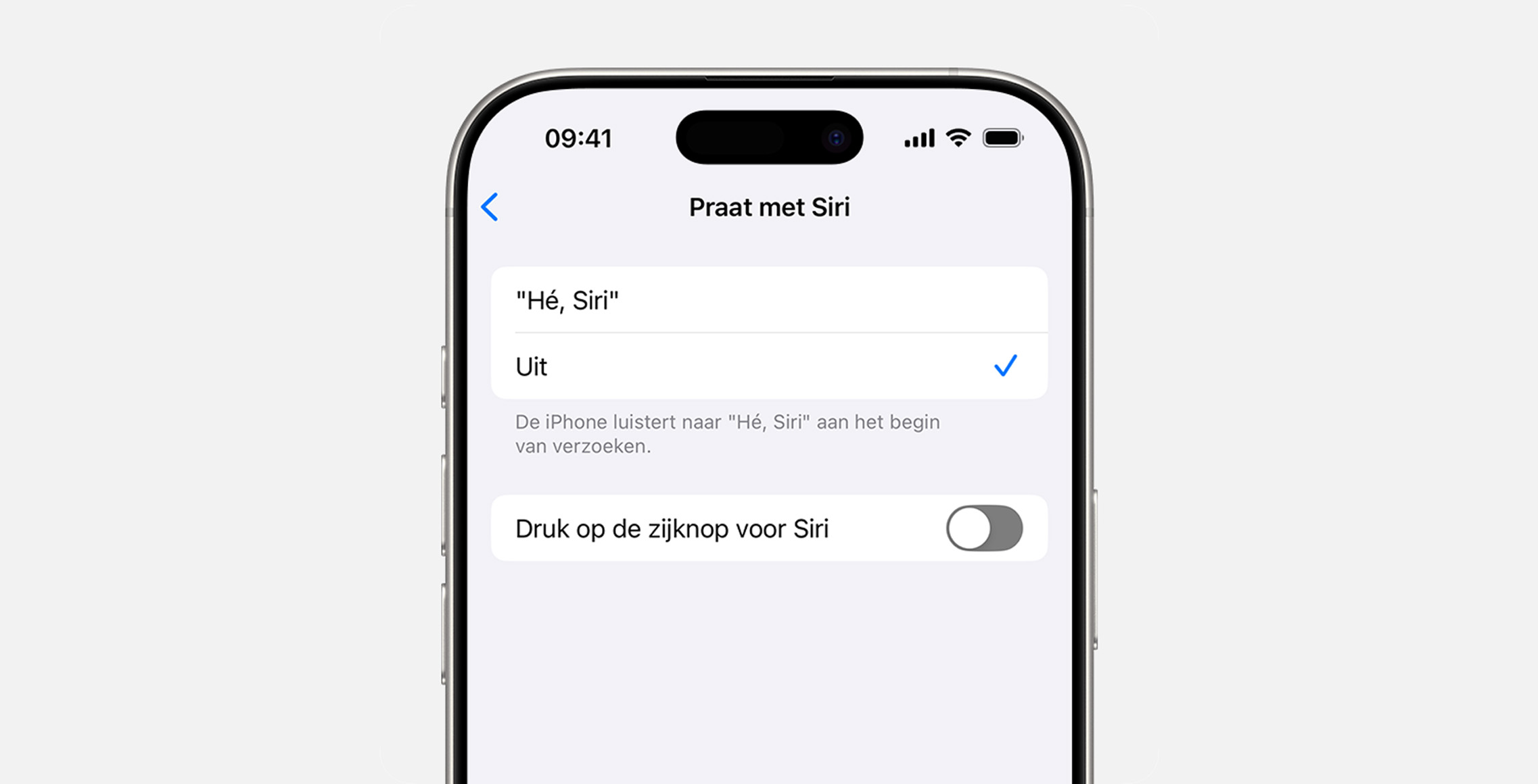Siri uitzetten